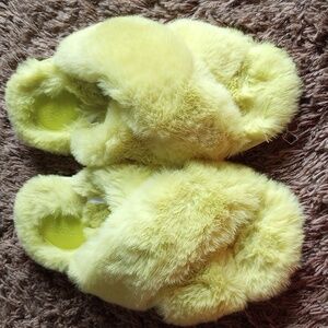 Neon lime green house sandals
